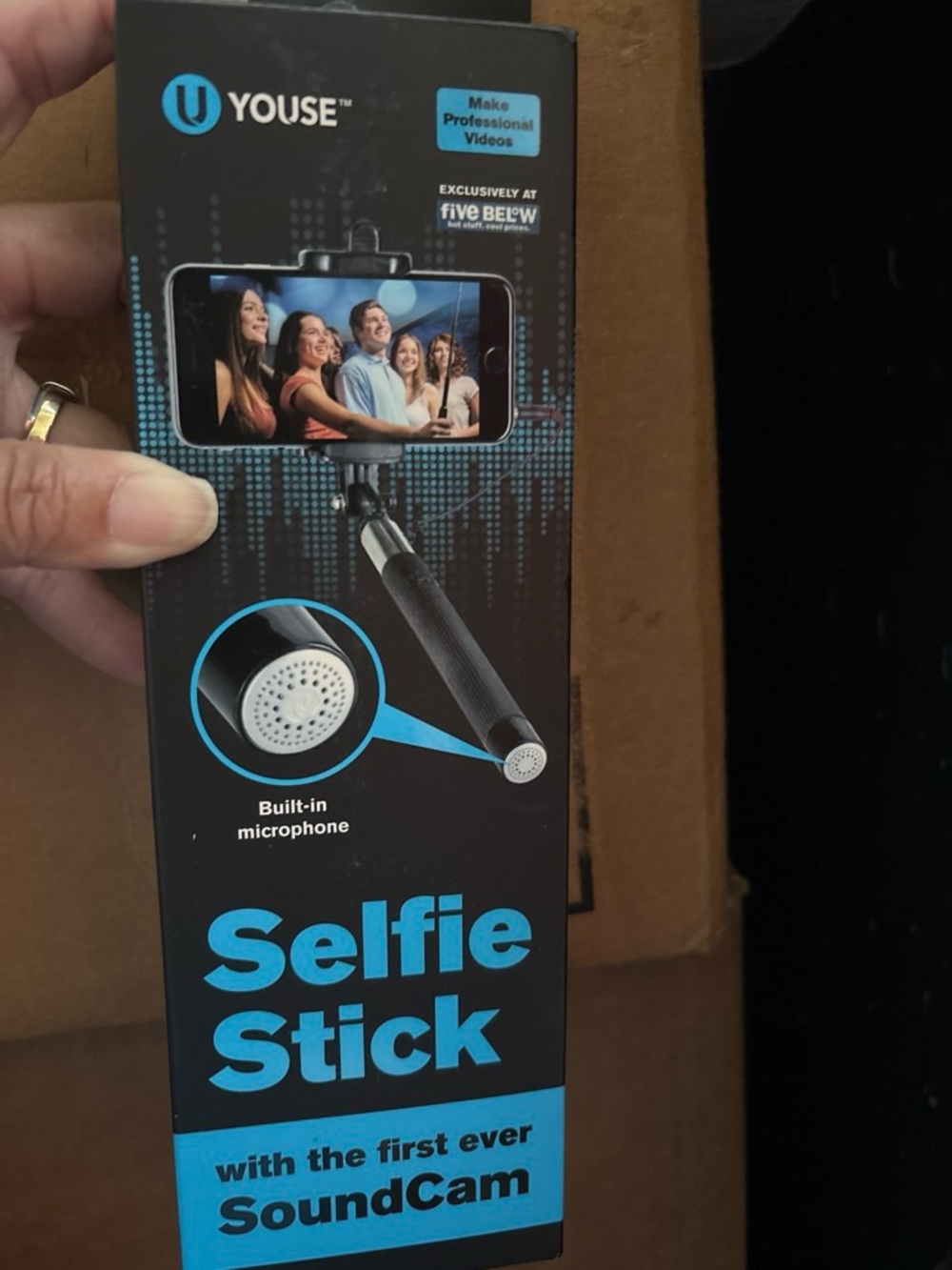 YOUSE Selfie Stick SoundCam - Black/Blue Accents